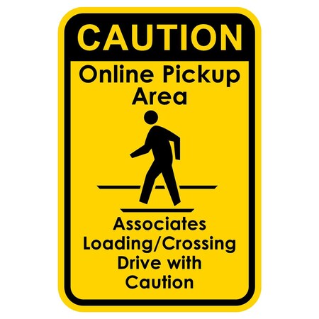 Sign Solutions Usa 18 in Height, 12 in Width, Aluminum, Vertical Rectangle DCS08DYE1218CUS00202